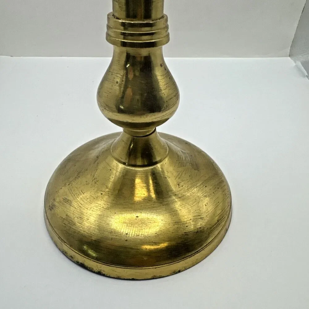 Vintage Brass Candle Stick Holders 14.25” Heavyweight
